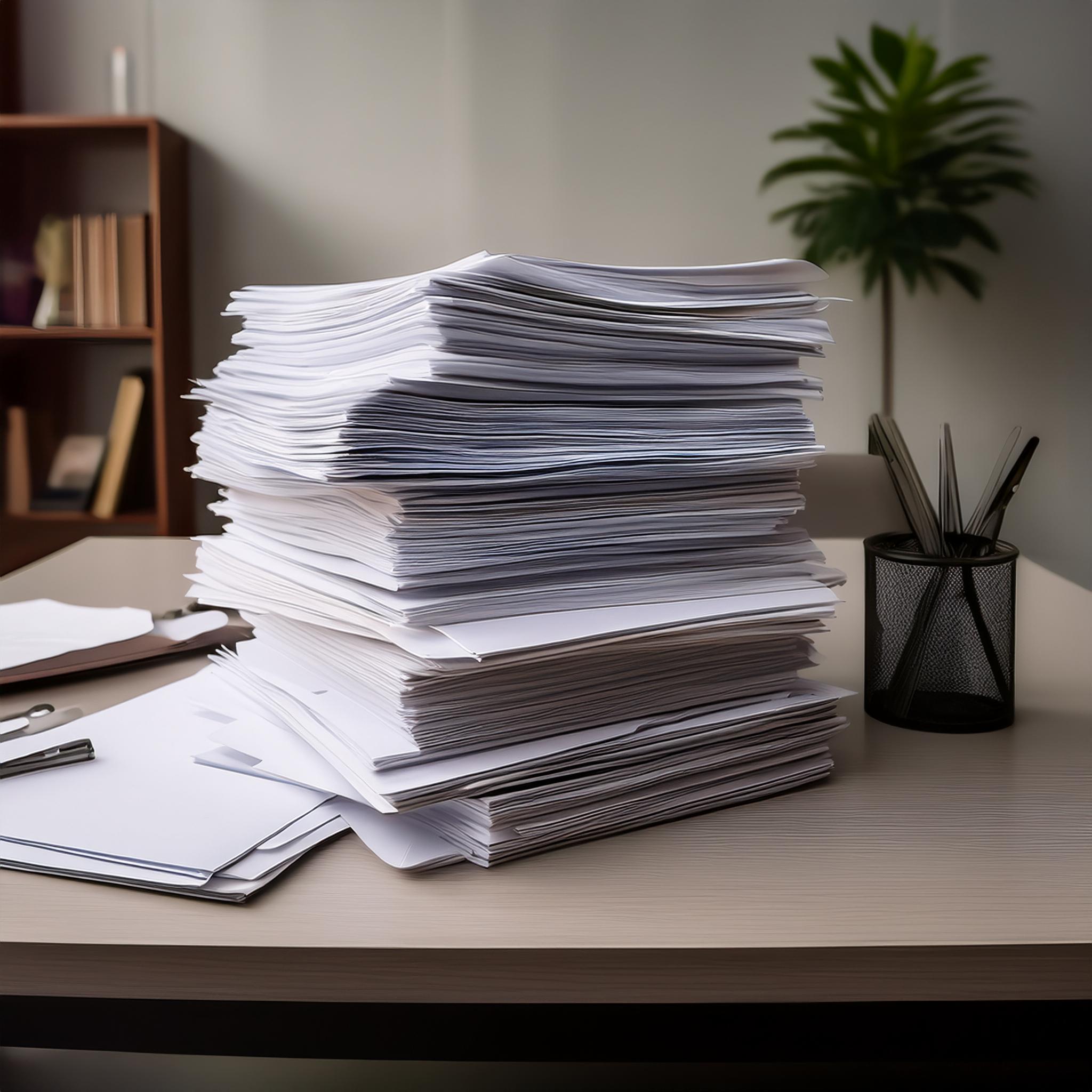 Elegante, klassische Steuerdokumente und Beratungsunterlagen